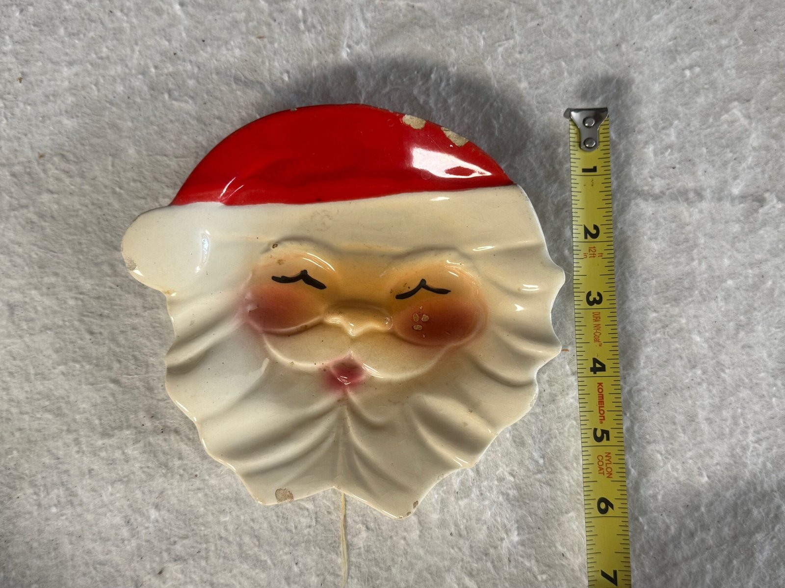Ceramic Santa Dish – 6” – has some chips (pictured) at top of Santa’s hat
