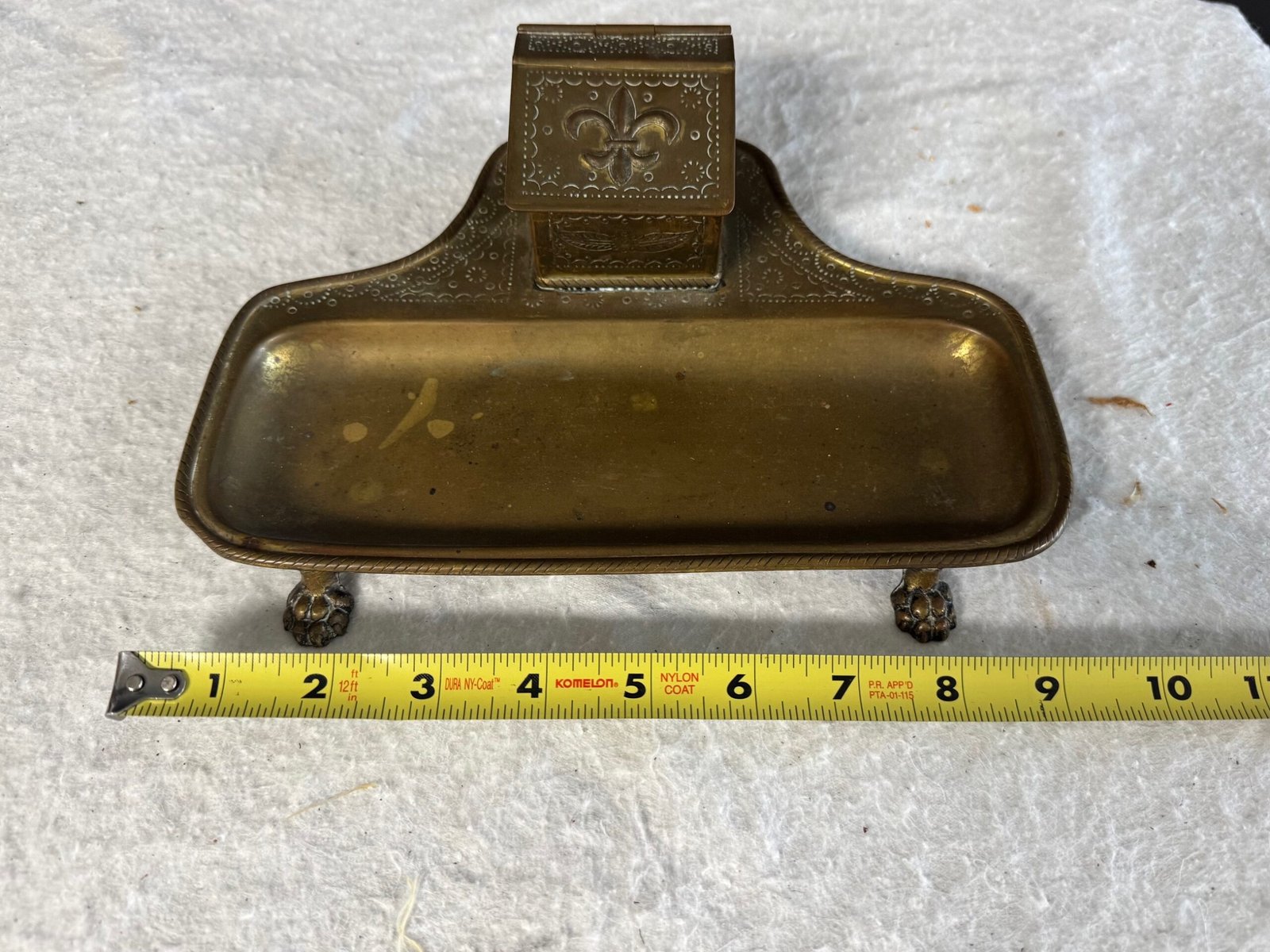 Fleur De Lis Metal Ash Tray/Catch All Dish