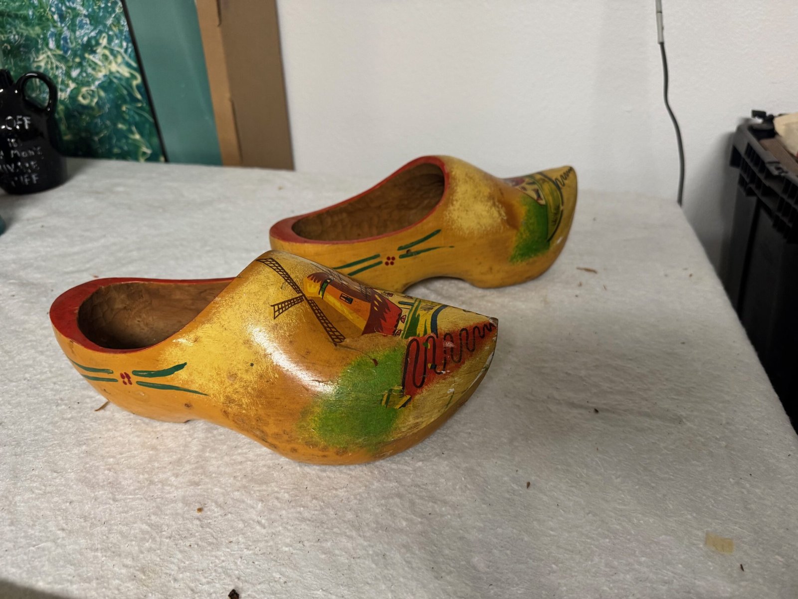 Painted Wood Holland/Dutch Shoes