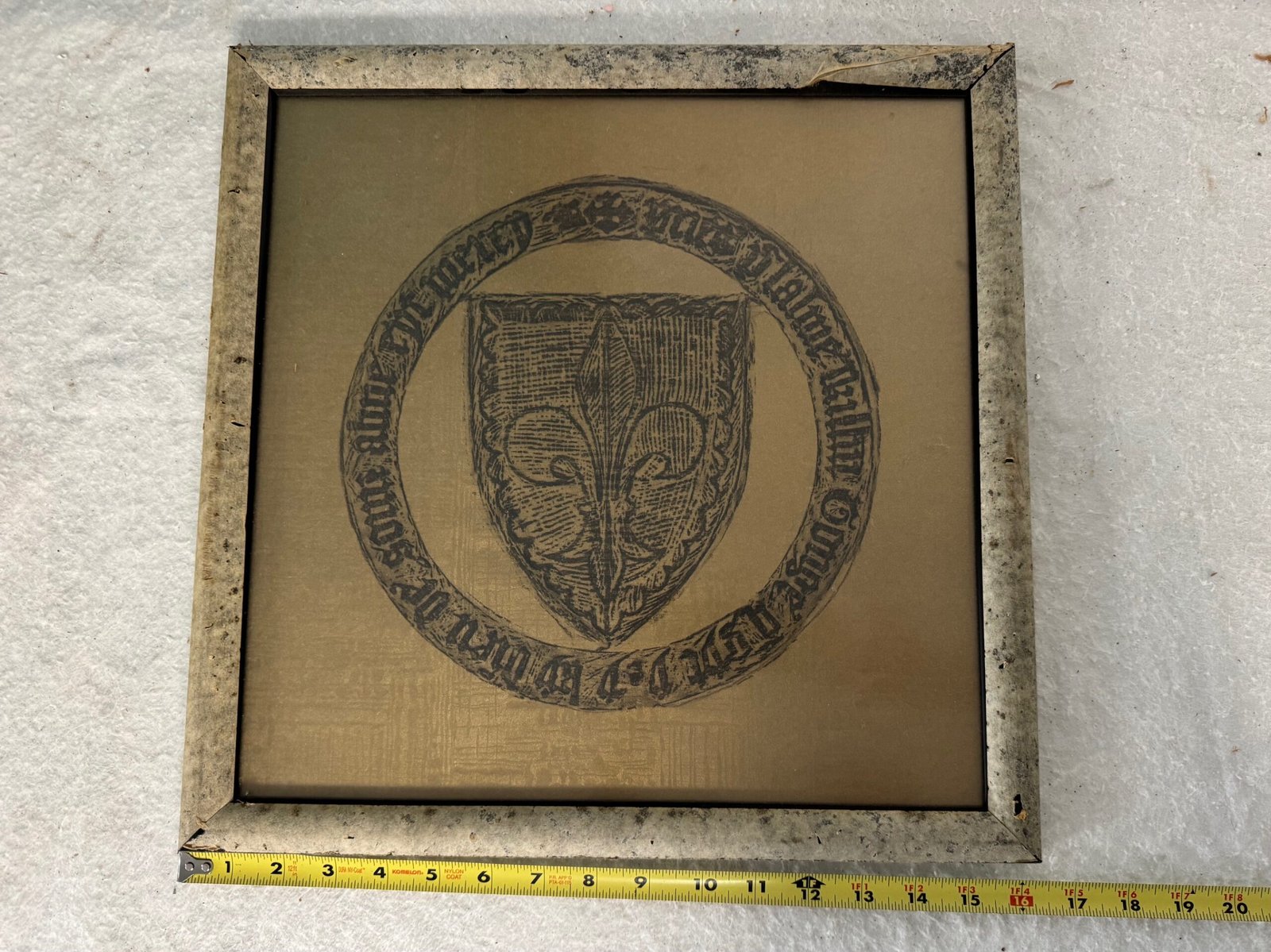 Framed Charcoal Rubbing