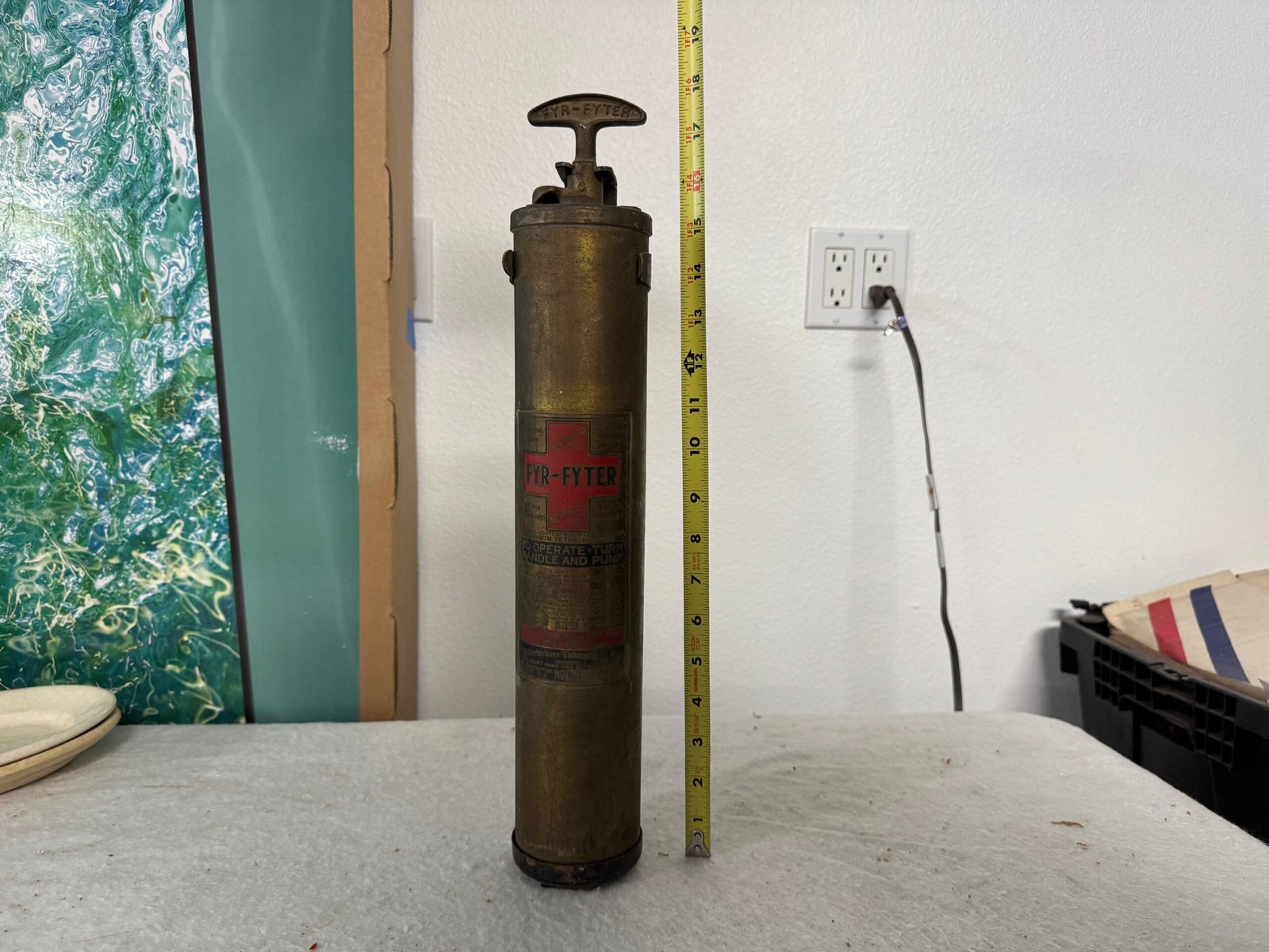 Vintage Metal Fire Extinguisher