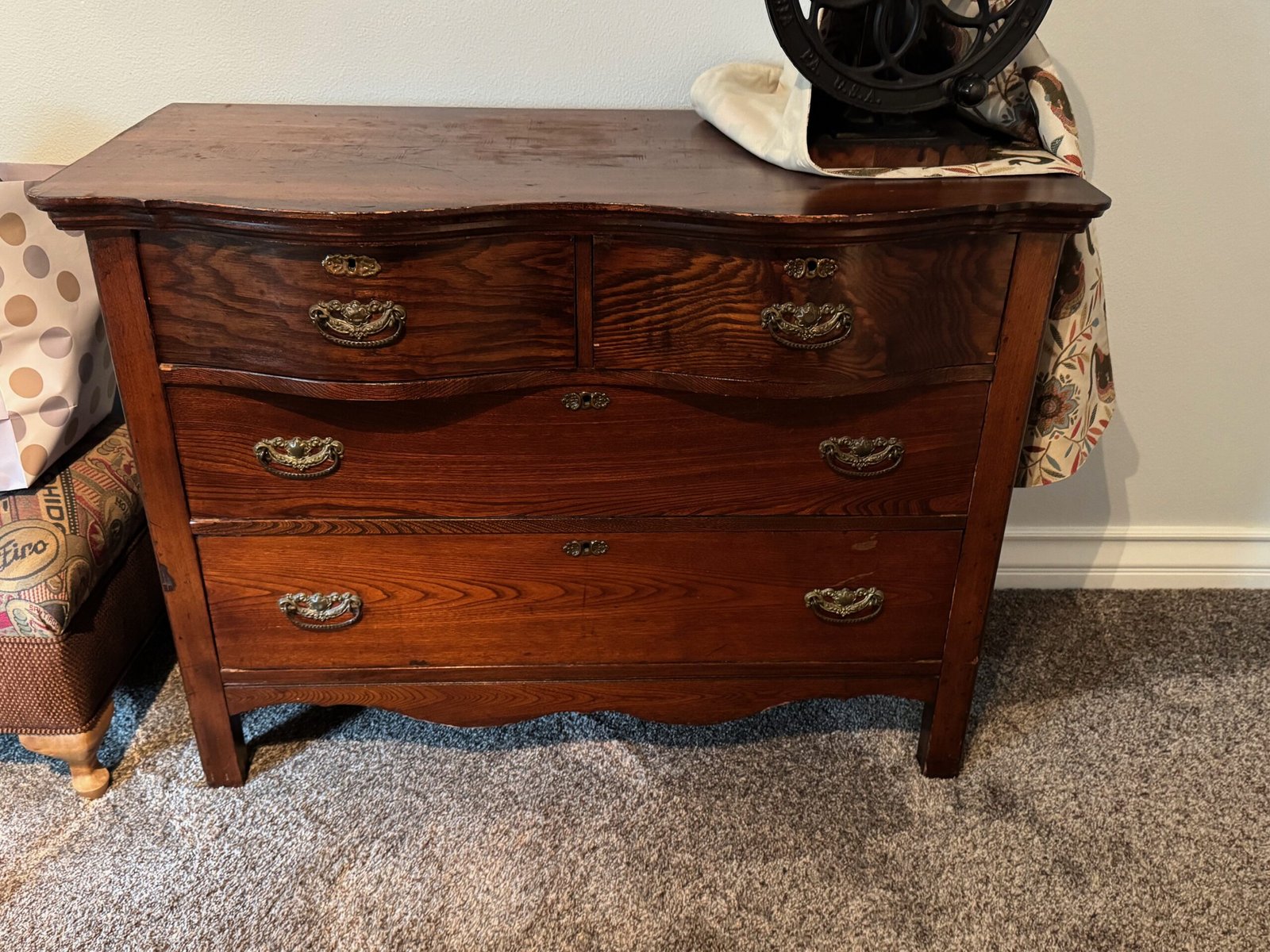 Vintage Wood Dresser (see below for dimensions)