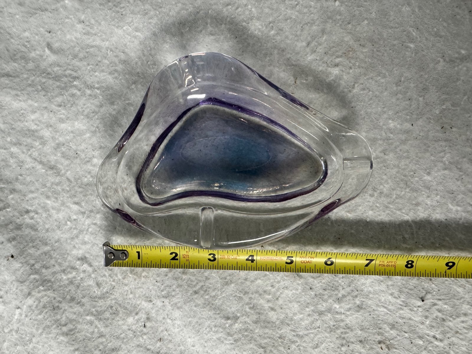 Clear Glass with Purple Undertone Ashtray/Catch All Dish