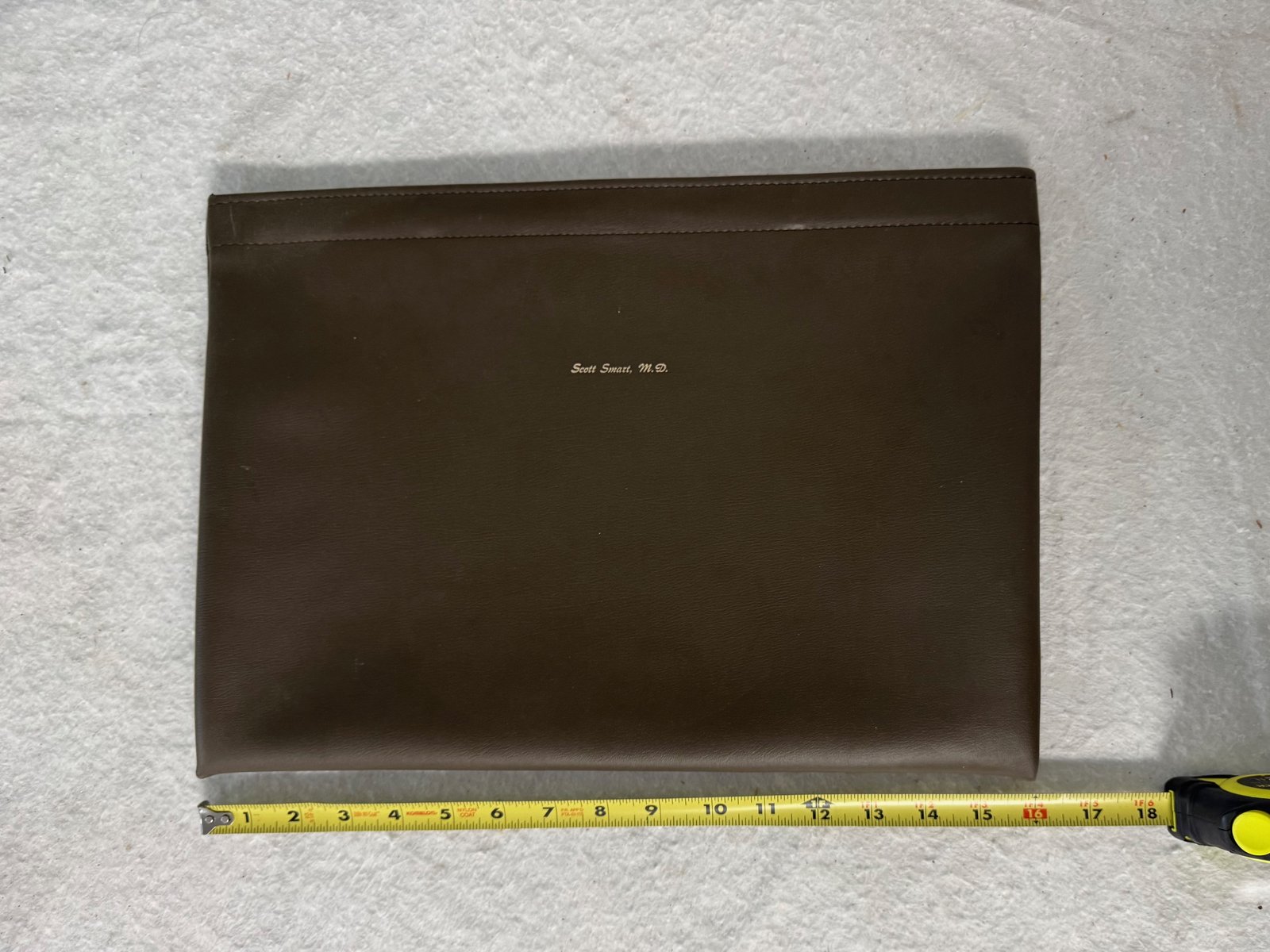 Grandpa Smart’s Leather Folio Important Paper Keeper – Embossed with “Scott Smart MD”