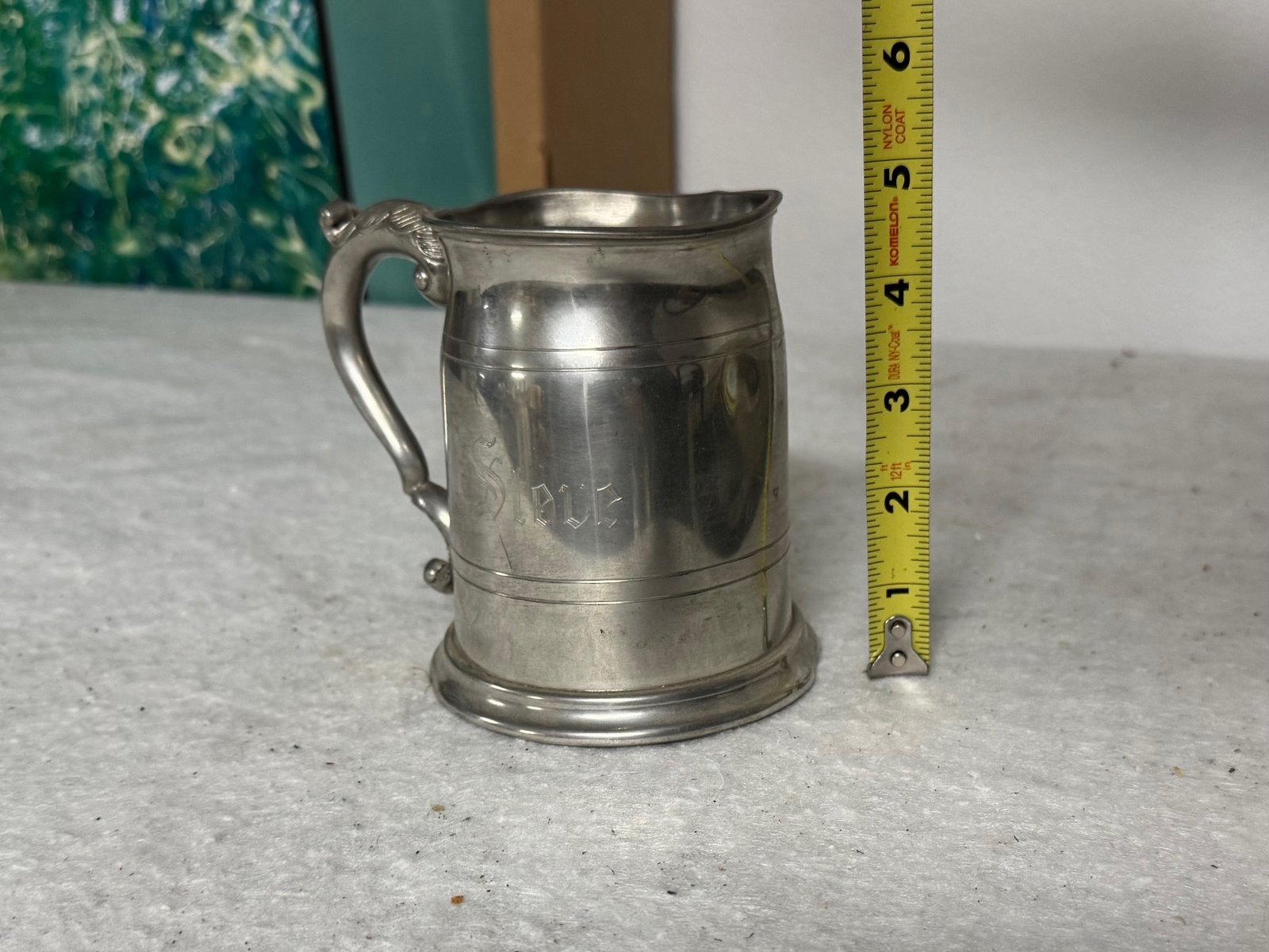 Vintage Metal Beer Stein – Engraved with “Steve” and the date “5-14-81”