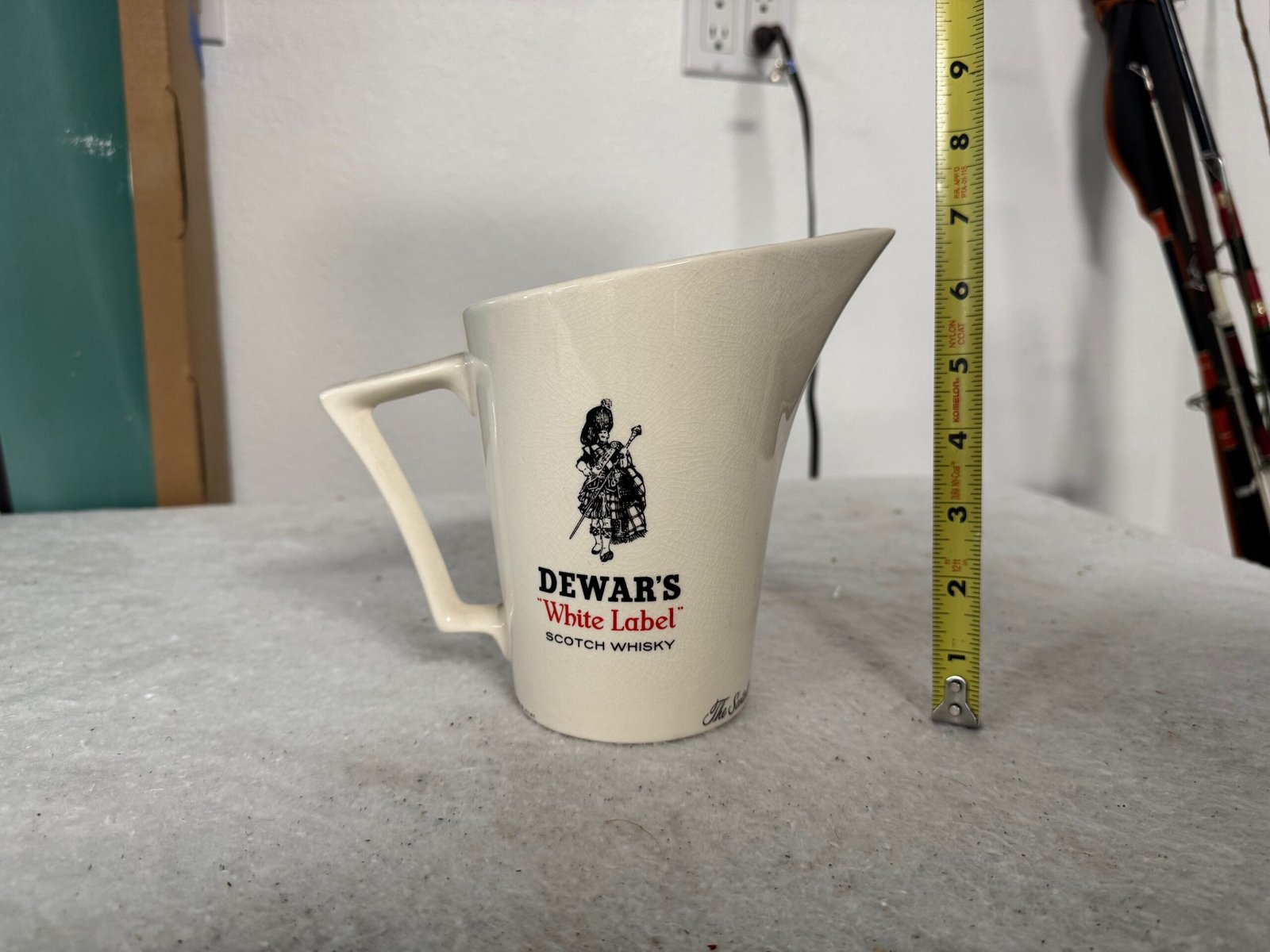 Ceramic Dewar’s White Label Scotch Pitcher from England